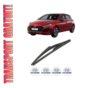Stergator lamela spate HYUNDAI i20 III (BC3, BI3) din 2020, pentru luneta auto, Valeo Silencio, din cauciuc siliconat rezistent, 4 Stickere Auto HYUNDAI