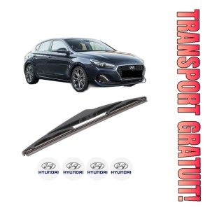 Stergator lamela spate HYUNDAI i30 FASTBACK (PDE, PDEN) din 2017 - 2022, pentru luneta auto, Bosch Twin, din cauciuc siliconat rezistent, 4 Stickere Auto HYUNDAI