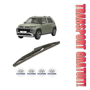 Stergator lamela spate HYUNDAI INSTER (AX1) din 2024, pentru luneta auto, Bosch Twin, din cauciuc siliconat rezistent, 4 Stickere Auto HYUNDAI