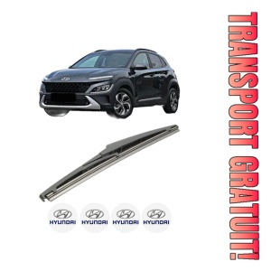Stergator lamela spate HYUNDAI KONA SUV Van (OS, OSE, OSI) din 2017, pentru luneta auto, Bosch Twin, din cauciuc siliconat rezistent, 4 Stickere Auto HYUNDAI