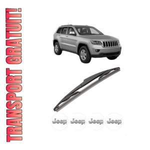 Stergator lamela spate JEEP GRAND CHEROKEE IV (WK, WK2) din 2010, pentru luneta auto, Valeo Silencio, din cauciuc siliconat rezistent, 4 Stickere Auto JEEP