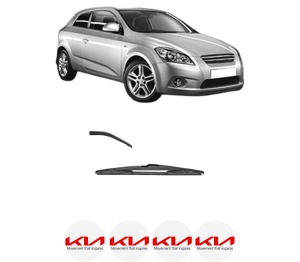 Stergator lamela spate KIA CEE'D Hatchback (ED) din 2006 - 2012, pentru luneta auto, Valeo Silencio, din cauciuc siliconat rezistent, 4 Stickere Auto KIA v16144