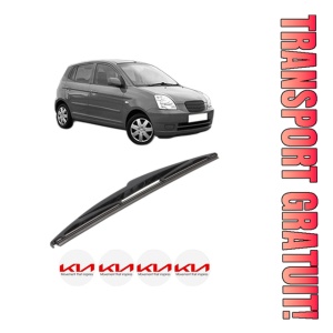 Stergator lamela spate KIA PICANTO I (SA) din 2004 - 2011, pentru luneta auto, Bosch Twin, din cauciuc siliconat rezistent, 4 Stickere Auto KIA