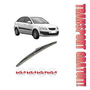 Stergator lamela spate KIA RIO II (JB) din 2005 - 2011, pentru luneta auto, Bosch Twin, din cauciuc siliconat rezistent, 4 Stickere Auto KIA