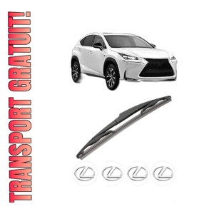 Stergator lamela spate LEXUS NX (_Z1_) din 2014, pentru luneta auto, Valeo Silencio, din cauciuc siliconat rezistent, 4 Stickere Auto LEXUS
