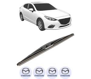 Stergator lamela spate MAZDA 3 Saloon (BP_) din 2020, pentru luneta auto, Valeo Silencio, din cauciuc siliconat rezistent, 4 Stickere Auto MAZDA v18664