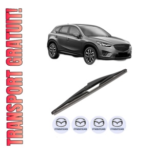 Stergator lamela spate MAZDA CX-5 Van (KE_) din 2015 - 2017, pentru luneta auto, Valeo Silencio, din cauciuc siliconat rezistent, 4 Stickere Auto MAZDA