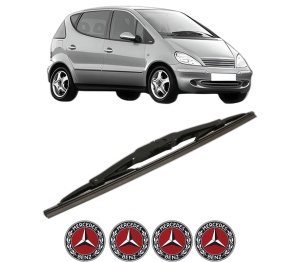Stergator lamela spate MERCEDES-BENZ A-CLASS (W168) din 1997 - 2004, pentru luneta auto, Bosch Twin, din cauciuc siliconat rezistent, 4 Stickere Auto MERCEDES-BENZ v31194