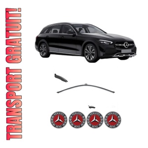 Stergator lamela spate MERCEDES-BENZ C-CLASS All-Terrain (S206) din 2021, pentru luneta auto, Valeo Silencio, din cauciuc siliconat rezistent, 4 Stickere Auto MERCEDES-BENZ