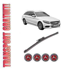 Stergator lamela spate MERCEDES-BENZ C-CLASS T-Model (S205) din 2014 - 2021, pentru luneta auto, Valeo Silencio Xtrm, din cauciuc siliconat rezistent, 4 Stickere Auto MERCEDES-BENZ