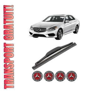 Stergator lamela spate MERCEDES-BENZ E-CLASS (W213) din 2016 - 2023, pentru luneta auto, Valeo Silencio, din cauciuc siliconat rezistent, 4 Stickere Auto MERCEDES-BENZ