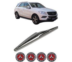 Stergator lamela spate MERCEDES-BENZ M-CLASS (W166) din 2011 - 2015, pentru luneta auto, Bosch Twin, din cauciuc siliconat rezistent, 4 Stickere Auto MERCEDES-BENZ v28666