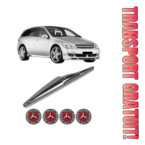 Stergator lamela spate MERCEDES-BENZ R-CLASS (W251, V251) din 2005 - 2014, pentru luneta auto, Bosch Twin, din cauciuc siliconat rezistent, 4 Stickere Auto MERCEDES-BENZ