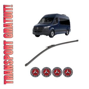 Stergator lamela spate MERCEDES-BENZ SPRINTER 3,5-t Van (B907, B910) din 2018 - 2025, pentru luneta auto, Valeo Silencio Xtrm, din cauciuc siliconat rezistent, 4 Stickere Auto MERCEDES-BENZ