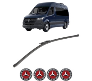 Stergator lamela spate MERCEDES-BENZ SPRINTER 3,5-t Van (B907, B910) din 2018 - 2025, pentru luneta auto, Valeo Silencio Xtrm, din cauciuc siliconat rezistent, 4 Stickere Auto MERCEDES-BENZ v19564
