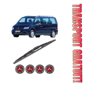 Stergator lamela spate MERCEDES-BENZ V-CLASS Van (638/2) din 1996 - 2003, pentru luneta auto, Bosch Twin, din cauciuc siliconat rezistent, 4 Stickere Auto MERCEDES-BENZ