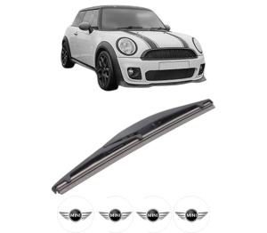Stergator lamela spate MINI MINI CLUBMAN (F54) din 2014 - 2024, pentru luneta auto, Bosch Twin, din cauciuc siliconat rezistent, 4 Stickere Auto MINI v24229