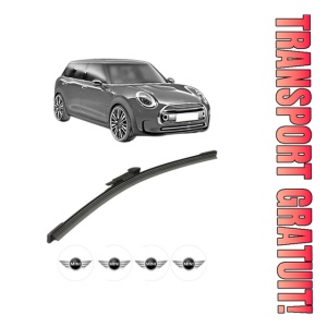Stergator lamela spate MINI MINI CLUBMAN (R55) din 2007 - 2014, pentru luneta auto, Bosch Aerotwin, din cauciuc siliconat rezistent, 4 Stickere Auto MINI