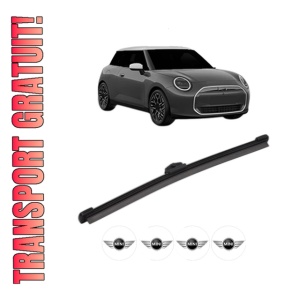 Stergator lamela spate MINI MINI COOPER (J01) din 2023, pentru luneta auto, Valeo Silencio, din cauciuc siliconat rezistent, 4 Stickere Auto MINI
