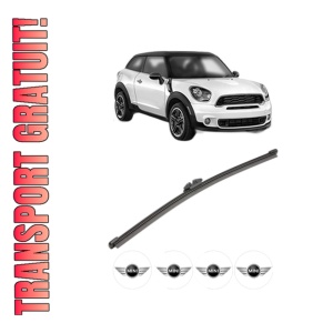 Stergator lamela spate MINI MINI PACEMAN (R61) din 2012 - 2016, pentru luneta auto, Valeo Silencio Xtrm, din cauciuc siliconat rezistent, 4 Stickere Auto MINI