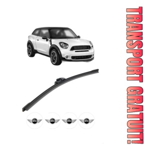 Stergator lamela spate MINI MINI PACEMAN (R61) din 2012 - 2016, pentru luneta auto, Bosch Aerotwin, din cauciuc siliconat rezistent, 4 Stickere Auto MINI