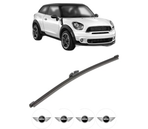 Stergator lamela spate MINI MINI PACEMAN (R61) din 2012 - 2016, pentru luneta auto, Valeo Silencio Xtrm, din cauciuc siliconat rezistent, 4 Stickere Auto MINI v17164