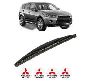 Stergator lamela spate MITSUBISHI OUTLANDER III (GG_W, GF_W, ZJ, ZL, ZK) din 2012 - 2022, pentru luneta auto, Bosch Twin, din cauciuc siliconat rezistent, 4 Stickere Auto MITSUBISHI v25564