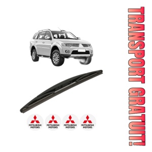 Stergator lamela spate MITSUBISHI PAJERO SPORT II (KH_, KG_) din 2008 - 2015, pentru luneta auto, Bosch Twin, din cauciuc siliconat rezistent, 4 Stickere Auto MITSUBISHI