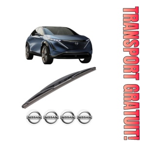 Stergator lamela spate NISSAN ARIYA (FE0) din 2020, pentru luneta auto, Bosch Twin, din cauciuc siliconat rezistent, 4 Stickere Auto NISSAN