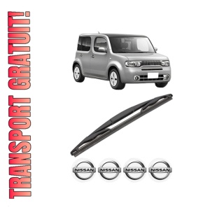Stergator lamela spate NISSAN CUBE (Z12) din 2009, pentru luneta auto, Valeo Silencio, din cauciuc siliconat rezistent, 4 Stickere Auto NISSAN