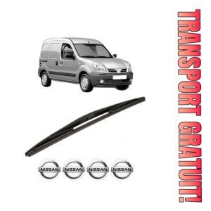 Stergator lamela spate NISSAN KUBISTAR Van (X76) din 2003 - 2009, pentru luneta auto, Bosch Twin, din cauciuc siliconat rezistent, 4 Stickere Auto NISSAN