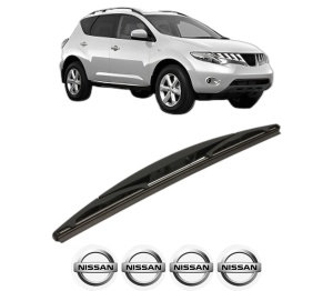 Stergator lamela spate NISSAN MURANO II (Z51) din 2008 - 2014, pentru luneta auto, Bosch Twin, din cauciuc siliconat rezistent, 4 Stickere Auto NISSAN v25504