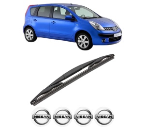 Stergator lamela spate NISSAN NOTE (E11, NE11) din 2006 - 2013, pentru luneta auto, Valeo Silencio, din cauciuc siliconat rezistent, 4 Stickere Auto NISSAN v18784