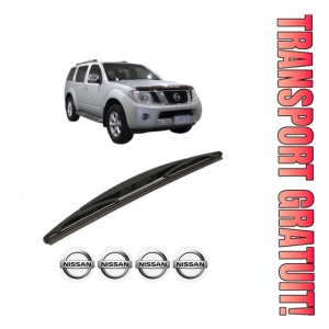 Stergator lamela spate NISSAN PATHFINDER III VAN (R51_) din 2013 - 2014, pentru luneta auto, Bosch Twin, din cauciuc siliconat rezistent, 4 Stickere Auto NISSAN