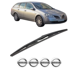 Stergator lamela spate NISSAN PRIMERA Hatchback (P12) din 2002 - 2008, pentru luneta auto, Valeo Silencio, din cauciuc siliconat rezistent, 4 Stickere Auto NISSAN v20404