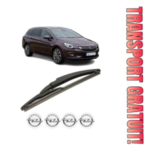 Stergator lamela spate OPEL ASTRA K Sports Tourer (B16) din 2015 - 2022, pentru luneta auto, Bosch Twin, din cauciuc siliconat rezistent, 4 Stickere Auto OPEL