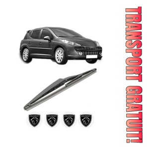 Stergator lamela spate PEUGEOT 207 SW (WK_) din 2007 - 2013, pentru luneta auto, Bosch Twin, din cauciuc siliconat rezistent, 4 Stickere Auto PEUGEOT