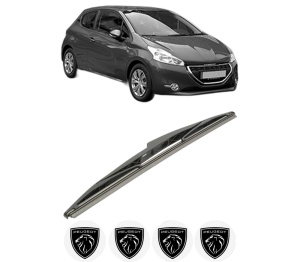 Stergator lamela spate PEUGEOT 208 Hatchback Van (CR_) din 2013 - 2019, pentru luneta auto, Bosch Twin, din cauciuc siliconat rezistent, 4 Stickere Auto PEUGEOT v28003