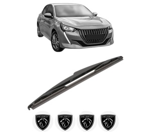 Stergator lamela spate PEUGEOT 208 II (UB_, UP_, UW_, UJ_) din 2019, pentru luneta auto, Valeo Silencio, din cauciuc siliconat rezistent, 4 Stickere Auto PEUGEOT v21958
