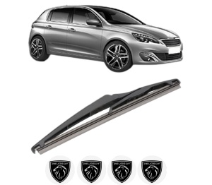 Stergator lamela spate PEUGEOT 308 II (LB_, LP_, LW_, LH_, L3_) din 2013 - 2021, pentru luneta auto, Valeo Silencio, din cauciuc siliconat rezistent, 4 Stickere Auto PEUGEOT v16624