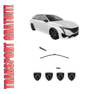 Stergator lamela spate PEUGEOT 308 SW III (FC_, FJ_, FR_, F4_, FN_) din 2021, pentru luneta auto, Valeo Silencio, din cauciuc siliconat rezistent, 4 Stickere Auto PEUGEOT