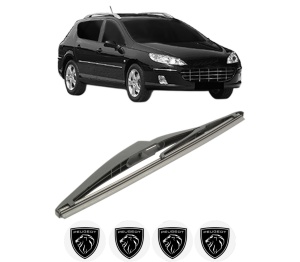 Stergator lamela spate PEUGEOT 407 SW Estate Van (6E_) din 2009 - 2010, pentru luneta auto, Bosch Twin, din cauciuc siliconat rezistent, 4 Stickere Auto PEUGEOT v27249