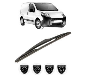 Stergator lamela spate PEUGEOT BIPPER (AA_) din 2008, pentru luneta auto, Bosch Twin, din cauciuc siliconat rezistent, 4 Stickere Auto PEUGEOT v23089