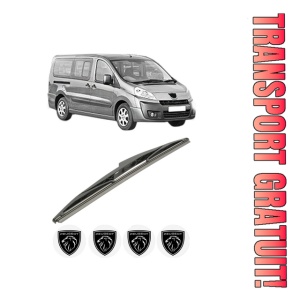 Stergator lamela spate PEUGEOT EXPERT TEPEE (VF3X_) din 2007 - 2016, pentru luneta auto, Bosch Twin, din cauciuc siliconat rezistent, 4 Stickere Auto PEUGEOT - Img 1