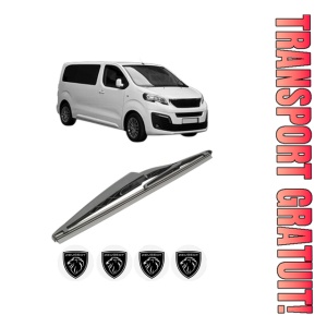 Stergator lamela spate PEUGEOT TRAVELLER Bus (V_) din 2016 - 2023, pentru luneta auto, Bosch Twin, din cauciuc siliconat rezistent, 4 Stickere Auto PEUGEOT