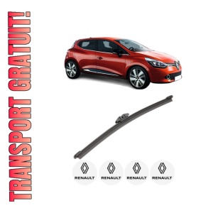 Stergator lamela spate RENAULT CLIO IV Grandtour (KH_) din 2012 - 2021, pentru luneta auto, Valeo Silencio, din cauciuc siliconat rezistent, 4 Stickere Auto RENAULT