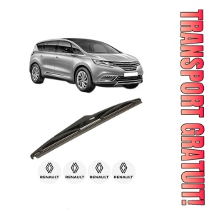 Stergator lamela spate RENAULT ESPACE V (JR_) din 2015 - 2023, pentru luneta auto, Bosch Twin, din cauciuc siliconat rezistent, 4 Stickere Auto RENAULT