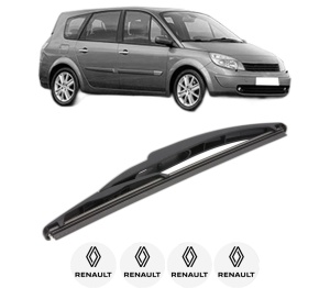 Stergator lamela spate RENAULT GRAND SCENIC II (JM0/1_) din 2004 - 2009, pentru luneta auto, Valeo Silencio, din cauciuc siliconat rezistent, 4 Stickere Auto RENAULT v21244
