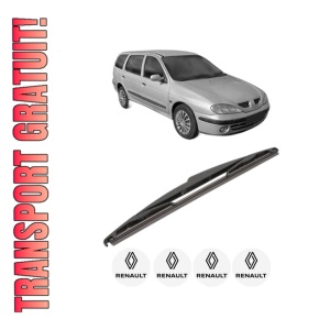 Stergator lamela spate RENAULT Megane I Kombi van (KA_) din 2001 - 2003, pentru luneta auto, Valeo Silencio, din cauciuc siliconat rezistent, 4 Stickere Auto RENAULT