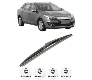 Stergator lamela spate RENAULT MEGANE III Combi Van (KZ0/1) din 2009 - 2015, pentru luneta auto, Bosch Twin, din cauciuc siliconat rezistent, 4 Stickere Auto RENAULT v27859